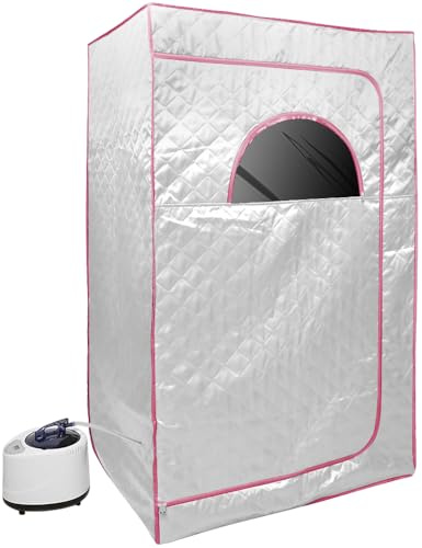 Sauna de Vapor portatil, Sauna con mando a distancia, Sauna saludable, sauna doméstica, para el hogar, Individual, Ideal para desintoxicación y pérdida de Peso (100 * 80 * 170cm Plata ﻿)