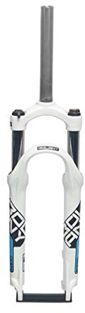 FKXSXAZ Forcella Ammortizzata per Bicicletta da 24 Pollici, Forcella a Gas MTB Leggera in Lega di magnesio con Tubo Dritto da 1-1/8'', Controllo Spalla, Nera 100 mm (Colore: Bianco, Misura