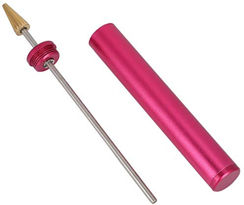 Riuulity Edge Dye Pen, Brass Roller Applicator Tool for Faux Leather Craft Oiling, Detachable Easy Clean Aluminum Body
