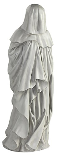Design Toscano Große Französische Pleurant Statue, Handgegossen mit echtem Steinsplitt, Klassisch, Grau, Freistehend