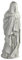 Design Toscano Große Französische Pleurant Statue, Handgegossen mit echtem Steinsplitt, Klassisch, Grau, Freistehend