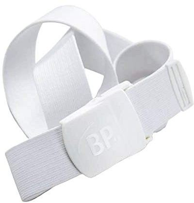 BP 1080-001-21-110 Gürtel, aus elastischem Gurtband und Polyamid, ISO 15797, 100% Polyester, weiß ,110, 3 Stück