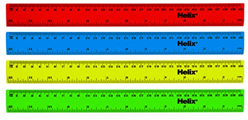 Helix J03050 Lineal, transparent, 15 cm Bunt 30 cm