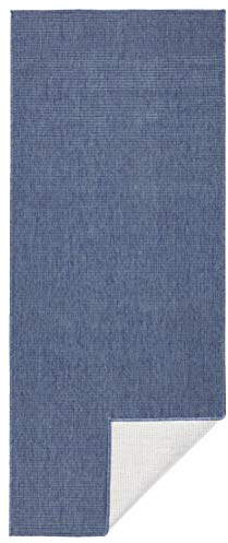 bougari Miami Reversible Rug 80 x 350 cm Blue Cream