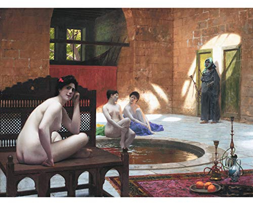 Fine Art Prints Gerome Frauen in der Badewanne, großer Druck, Poster, Wandkunst, Deko, Bild
