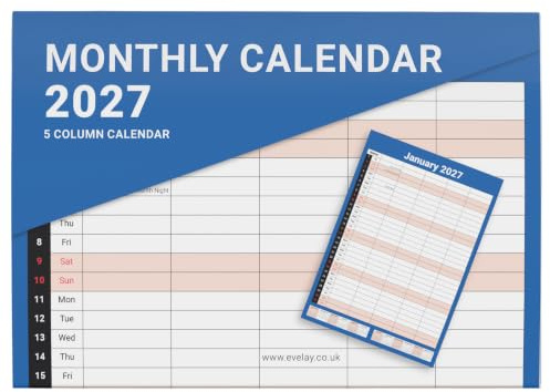 2020 A4 Monatsplaner Kalender Staff Rota Family Organizer 1 Monat pro Ansicht