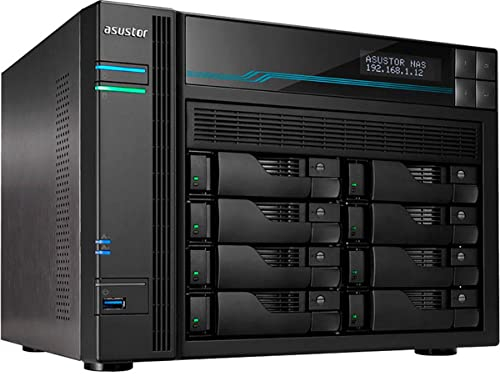 Servidor NAS ASUSTOR AS6508T 8 BAHIAS Atom C3538 Quad Core DENVERTON 2.1GHZ 8GB 2X2.5GBE 2X10GBE Raid 0,1 JBOD SATA6GB USB 3.0