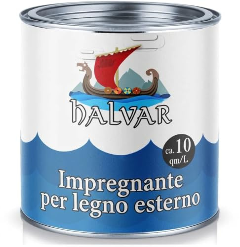 Halvar vernice poliuretanica per legno lucido giallo sole RAL 1037 giallo pittura per esterno scandinava vernice per legno protezione duratura contro le intemperie (10 L)