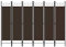 vidaXL Raumteiler Klappbar Freistehend Trennwand Paravent Umkleide Sichtschutz Spanische Wand Raumtrenner 6-TLG. Braun 240x180cm Eisen Stoff