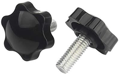 ANSIEDIO Viti a Testa Zigrinata, Bullone a Stella, Maniglia a Forma di Stella sul Pomello per Macchina Utensile,M4×25mm,10 pcs
