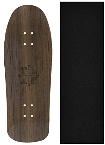 Teak Tuning The Swanson Holzgriffbrett Carlsbad Cruiser, 34 mm x 100 mm, handgefertigt, Profi-Form und Größe, 5-lagiges Holzfurnier, inklusive Schaumstoff-Klebeband
