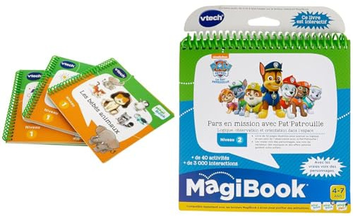 VTech - Livre MagiBook - Mes Premiers apprentissages Niveau Maternelle - Pack de 3 Livres, Livres éducatifs – Version FR & Jeu MagiBook - Pars en Mission avec La Pat'Patrouille, Livre Interactif