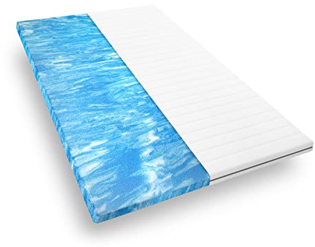 Mister Sandman Gel Topper 80x190 orthopädischer Topper aus Gelschaum für bequemes Liegen, weiche und atmungsaktive Matratzenauflage, Öko-Tex geprüft, Höhe ca 5 cm, Premium Doppeltuchbezug