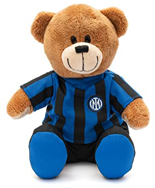 Inter Teddy Bear Ufficiale, Orsacchiotto Peluche, NeroAzzurro, Nuovo Logo