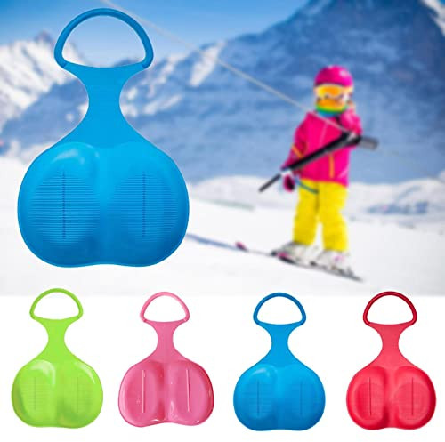 Kinder Schneeteller Schneerutscher, Dauerhaft Schneeflitzer, Sand Boarding & Skaten Bob mit Handgriff für Kinder Erwachsene Winter Ski Board Poporutscher