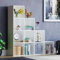 Vida Designs Durham - Libreria per scale, organizer per soggiorno (10 cubi, bianco)