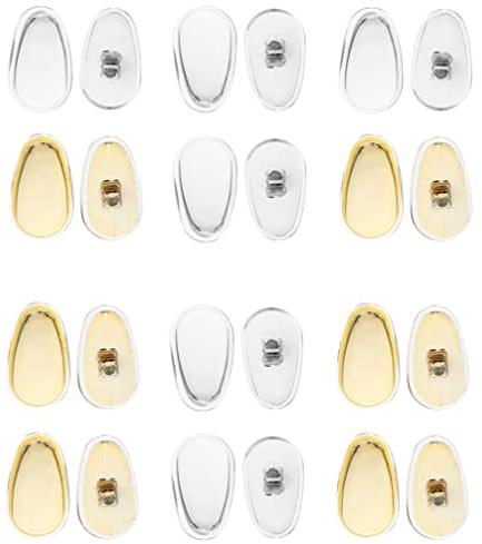 EXCEART Nasenschutz Für Brillen 12 Paare Brillen Nasenpads Brillennase Brillenpads Für Die Selbstklebende Nasenpads Nasenstab Brillenzubehör Silikon Brillengestelle Oval