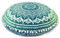 Runder Mandala-Bodenkissenbezug, Sitzkissen, Überwurf, Hippie, dekorativer Bohemian-Pouf-Bezug, Pompom-Kissenbezüge, Boho-Indisch, 55,9 cm (grün)