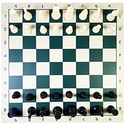 xunfu Travel Chess Set Kids, Roll Up Chess Board Games for Adults, Portable Chess Sets for Children, 34x34cm