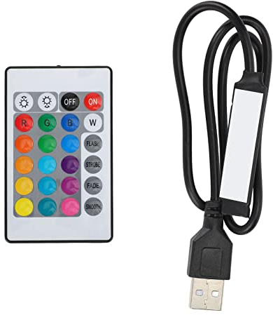 Lichtleisten-Controller, Beleuchtungszubehör Lichtfarbe Controller USB-Bluetooth-RGB-Lichtleisten-Controller mit Fernbedienung 5 V 4-polig für RGB-LED-Lichtleisten