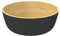 Nuts Bol en bambou - Taille L - Noir - Diamètre : 22 cm - Bol naturel en bambou - Sans plastique - Bol à fruits - Saladier (noir)