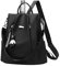 Eshow Sac à Dos Femme Antivol, Sacs à Main Portés Dos Femme, Petit Sac Bandoulière Fort Backpack Loisirs Casual Léger pour Voyage L'école Travail Université Collège Shopping Noir