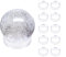 Kugelständer, Acryl-Ständer, transparenter Ring-Baseballständer, Kunststoff, rund, Display-Ständer für Golfball, Baseball, Softball, Tennisball, Kugeln, Murmeln, Sammlungen (mittel)