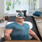 CIFEAR The Rock Bettwäsche 3D Bettbezug, Dwayne Johnson Set Bettwäsche Set Bettbezüge Mikrofaser Bettbezug Mit Reißverschluss Und Kissenbezug Single（135x200cm）
