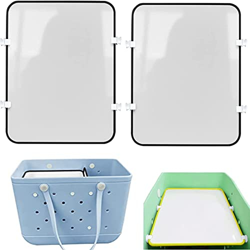 HAWILL 2 Stück Trennwand für Bogg Bag Accessories Bogg Tasche Organizers Zubehör Verstellbare mit 4 Verdickten und Stabilen Ersatzknopf für Bogg Bag Original Large, 21 * 30cm (Schwarz)