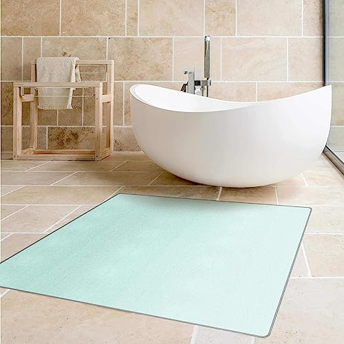 Bilderwelten Waschbarer Teppich Vintage rutschfest Unifarben Pastell Mint Läufer Wohnzimmer Schlafzimmer 60x60 cm