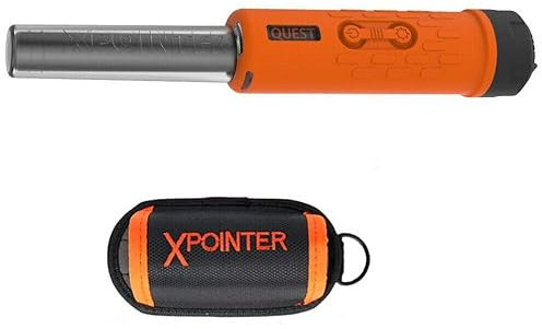 Quest Xpointer II Pointer Metal Detector con Fondina Impermeabile 5 mt. Pinpointer Ricaricabile Cavo USB