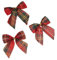 20 Stück Schleifen Weihnachtsbaum,Weihnachtsschleife Dekoschleife Glöckchen Weihnachtsbaumschmuck Zierschleifen Dekoration für Christbaumschmuck Hochzeit Geburtstag Weihnachten,Rot kariert