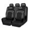 ZONEWD 9 Stück Auto Sitzbezüge für FIAT Panda Classic/Pandazzurri/Panda City Cross 2000-2023 2024, Autositzbezüge Kompletter Satz Leder Full Wrap Wasserdicht Auto Zubehör,Black
