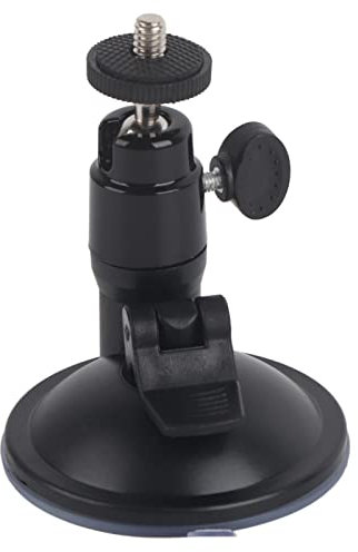 Segrehy Suction Cup Holder, Dash Cam Suction Cup Car Windscreen Mount Holder, Car Windscreen Camera Mount Holder,Universal Adjustable Alloy and Plastic InCar Suction Cup Mounting Adapter Base(Black)