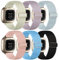 Chinbersky 6er-Pack Armband Kompatibel mit Fitbit Versa 3/4, Sense/Sense 2 - Verstellbares Dehnbares Nylon Sportband für Damen und Herren
