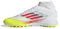 adidas F50 League Mid Football Boots Turf Women, Cloud White/Lucid Red/Solar Yellow, 6 UK