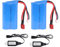 Pinsinholy 7.4V 2000mAh 15C 2S Li-Ion Akku mit Deans T Stecker Wiederaufladbare Akkus mit hoher Kapazität Fit für RC Autos RC Boot RC Truck