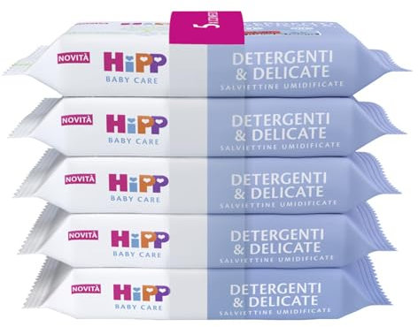 HiPP - Baby - Salviettine Neonato, Salviette Detergenti & Delicate Neonati, 15 Confezioni da 48 Salviettine Ciascuna, Salviette Umidificate, Senza Plastica, Salviette Bambini, Salviettine Neonato
