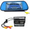 Dolphin Automotive Commercial Van Dual Twin Commercial Reversing Reverse Rear View Camera Black (with 7 Universal Mirror Monitor)