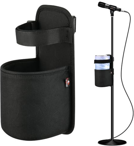 TXEsign Mic Stand Drink Holder Music Stand Bottle Holder for Coffee Travel Mug, Beverage, Soda Cans, Tumbler, Water Bottle Holder for Drum Stand