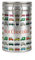 Purely Home Campervans Hot Chocolate Canister - Multicoloured Campers Holiday Gifts for Campervan Owners - Silver Metal Clip Lid Kitchen Food/Drinks Storage Jar/Container 600ml (14cm x 8.5cm)