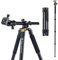 Fotopro Horizontal Camera Tripod, 184cm Camera Tripod with 360 Degree Ball Head, Quick Release Plate for DSLR Video Camera, 2 in 1 Tripod and Monopod, Max Load 10kg
