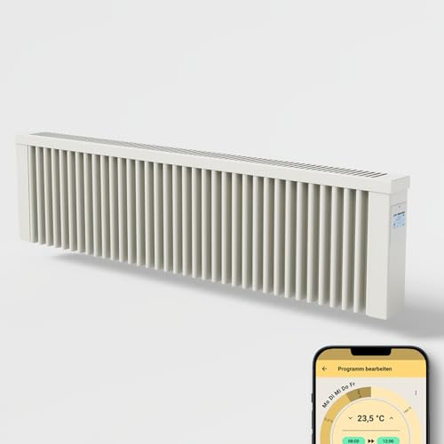 AeroFlow Elektroheizung mit Schamotte Speicherkern FlexiSmart Pro WLAN Fähig App Steuerung (SLIM 1600)