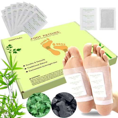 Entgiftungspflaster FüßE Detox FußPflaster Entgiftung - 50 Stück (25 Paar) Deep Cleansing Foot Pads Pflaster, tiefes Reinigen zur Stressentlastung, Schlafhilfe, Verbesserung der Blutzirkulation