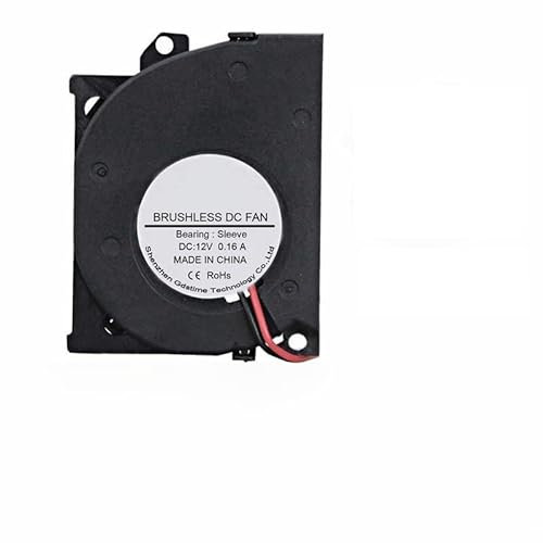 tianwandong 2 uds 5CM 50MM ventilador 5V 12V 50mm x 40mm x 10mm 5410 bola ventilador de refrigeración centrífugo Radial ventilador enfriador de turbina(12V Sleeve 6000RPM)