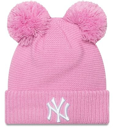 New Era New York Yankees MLB Bommelmütze für Kinder Winter Teamlogo Baseball rosa - Child