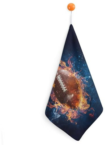 QUEWIQR Handtücher American Football Hängende Handtücher Trocknendes Geschirrtuch Für Bad Und Küche 1PCS