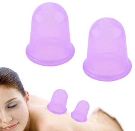 Ventosas Faciales,Ventosa Celulitis,Ventosas Masaje,Ventosa Anticelulitica,Copa Anticelulítica,Ventosa Celulitis Silicona,Ventosa Masaje Celulitis,Cupping Facial,2 Pcs Ventosas Masaje Facial (Lila)