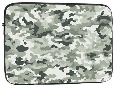 Laptop-Hülle, weiße Camouflage, Computer-Tragetasche, 17-Zoll-Notebook-Schutzhülle