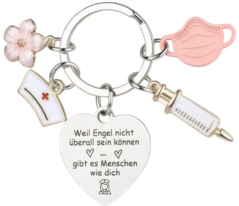 Jeqqinuz Schlüsselanhänger, Krankenschwester Geschenke, Zubehör, Hochwertiger Legierung, Pflegepersonal